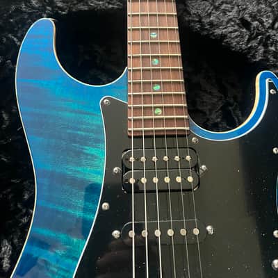 Suhr Standard Waterfall Burl Aqua Blue image 20