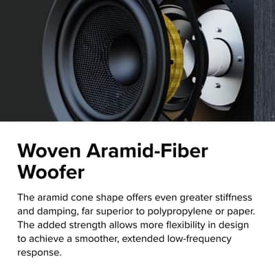 ELAC Debut 3.0 DB63-WN Bookshelf Speakers, Walnut (Pair) - 1” Aluminum Dome Tweeter & 6.5” Aramid Fiber Woofer - 2-Way Bass Reflex - 42Hz to 38KHz Response image 4