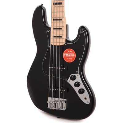 Squier Affinity Series Active Jazz Bass V Black Metallic image 2