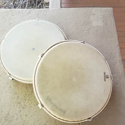 Pair of Suzuki STB 250mm 10" Tunable Frame Hand Drums Japan 70-80s Video image 3