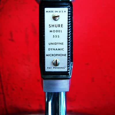 Vintage early 1960's Shure 55S Unidyne dynamic cardioid microphone Multi Z w cable Elvis 55 55SW 556S image 7