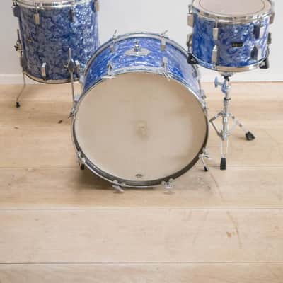 Vintage 70's Sonor The Swinger K 132 SB Blue Marble 4-piece image 1