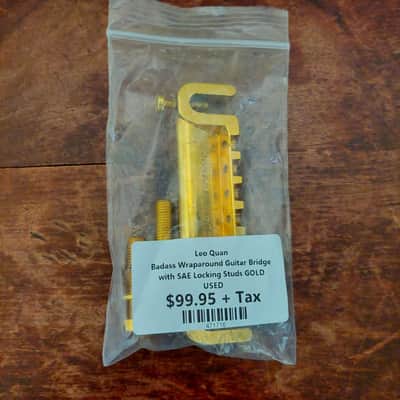 Leo Quan Badass Wraparound Guitar Bridge with SAE Locking Studs GOLD (USED) "Made In Germany" image 6