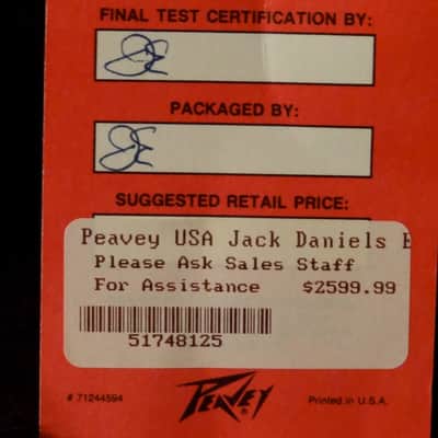 Peavey USA Custom Shop Jack Daniels SUPER RARE image 6
