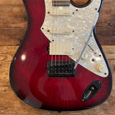 Aria / Variax combo stratocaster 1980's Cherry-Natural image 3
