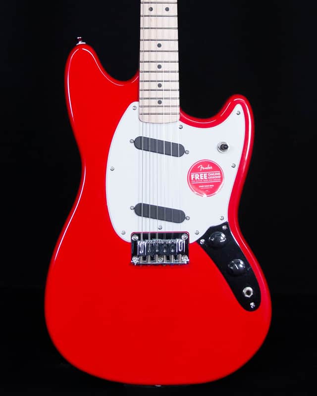 Squier Sonic Mustang, Maple FB, Torino Red image 1