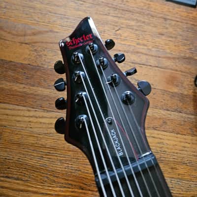 Schecter Blackjack C-8 Black with Red Binding, Case NOT included image 3