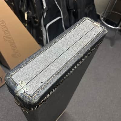1970's Fender Mustang Hard Case Left Handed Gray w/Orange Musicmaster   GREAT CONDITION image 8