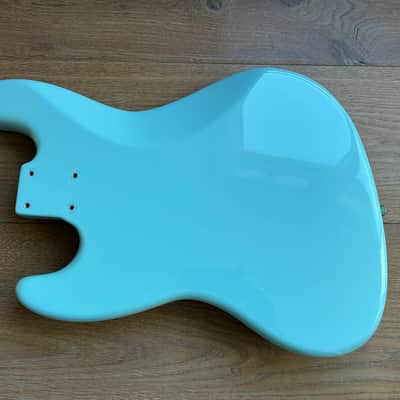 Original and complete 2014 Fender AVRI '64 Jazz Bass Body - Daphne Blue - LOADED image 7