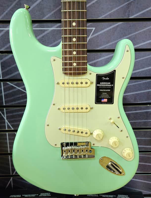 Fender Limited Edition American Professional II Matching Headcap Electric Guitar Surf Green image 1