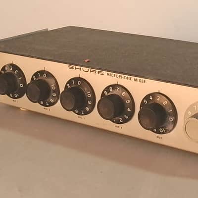 Shure Microphone Mixer 4 Channel Vintage Rack Mount Pro Audio XLR Mic Preamp image 2