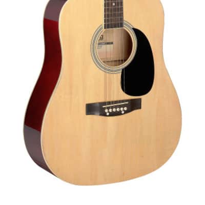 STAGG 3/4 Natural Dreadnought Acoustic Guitar With Basswood Top image 2