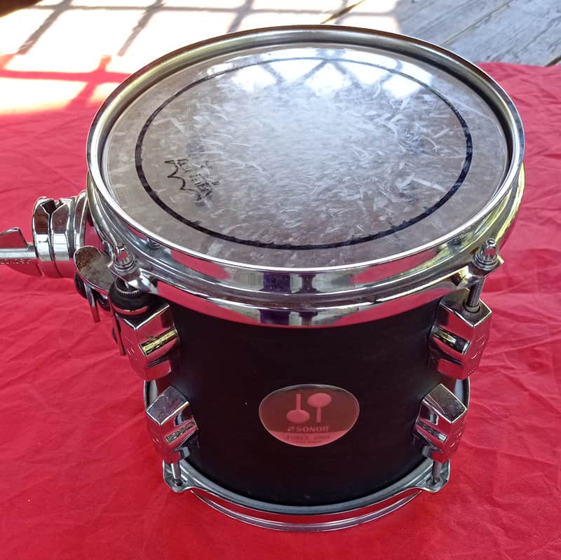 Sonor Force 2005 8" x 8" Full Birch Rack Tom (2005) - Matte/Wax Midnight Black image 1