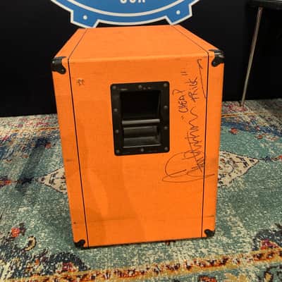 Tom Petersson's Cheap Trick, Orange - OBC410 4x10" 600-watt Bass Cabinet with Horn 8-ohm SIGNED!, AUTHENTICATED!  (TP #7) image 15