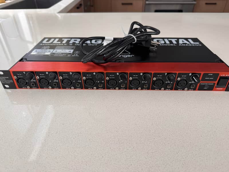 Behringer Ultragain Digital ADA8200 8-Channel Mic Preamp with AD/DA Converter 2013 - Present - Black / Red image 1