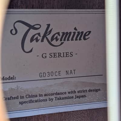 Takamine GD30CE Dreadnought Cutaway Natural Gloss image 4