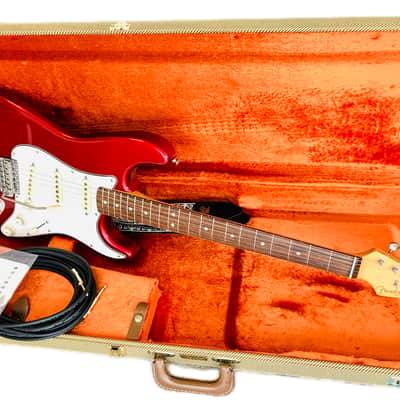 1991 Fender 62 American Vintage Stratocaster Candy Apple Red Custom Shop Pickguard AVRI image 3