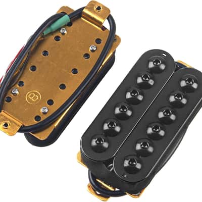 1Pair High Output Magnet Electric Guitar Neck Bridge Pickup Set N/B Compatible with Electric Guitar Pickup (Black) image 4