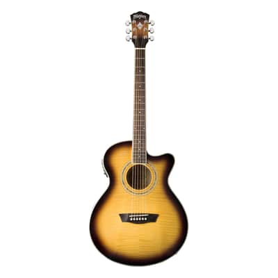 Washburn EA15ATB Festival Series Mini Jumbo Acoustic/Electric Guitar image 2