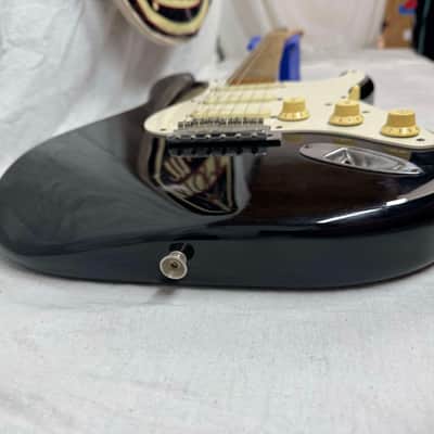 Fender ST-57 ST57 Stratocaster Guitar with Custom-ordered preamp - MIJ Made In Japan 1993 - 1994 - Black / Maple neck image 16