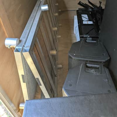 Custom Fabricated stage 6 x 8 drum riser with attaching wings 2025 - Aluminum/ carpet image 1