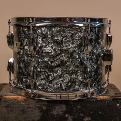 1971 Ludwig 9x13 Black Diamond Pearl Tom image 2