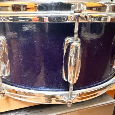 Slingerland Artist 10 lug snare drum 1960’s - Blue sparkle image 4