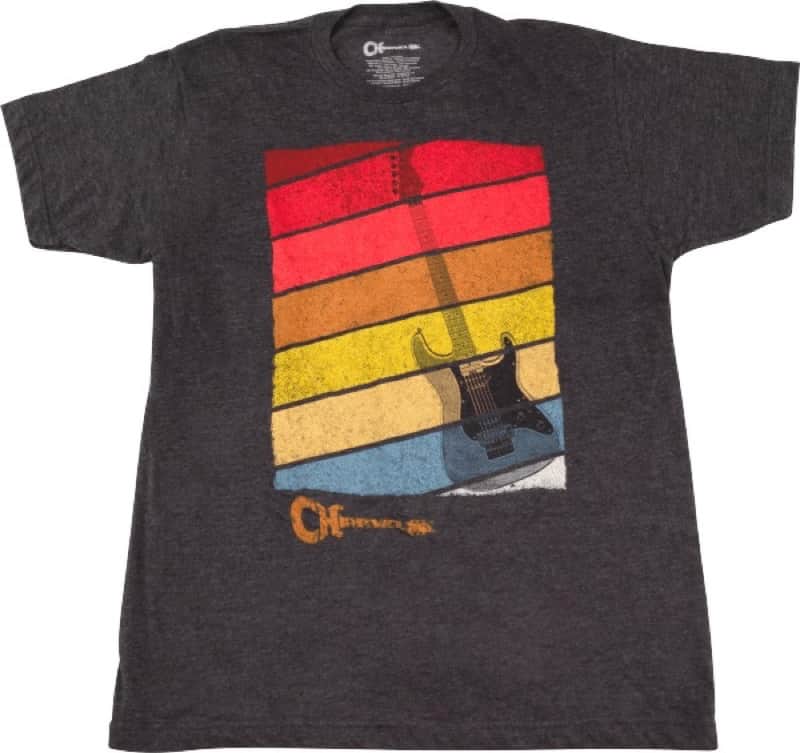 Charvel Guitars Sunset Men's T-Shirt, Charcoal, SMALL (S) image 1