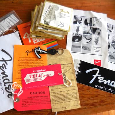 Official FENDER Gig Bag w/ MONSTER FENDER Mojo Lot 1960's-2025, Strap, Manuals, Tags, Sticker, Strings, 4 pairs FENDER SOCKS, MORE!! image 7