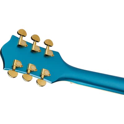 Gretsch Limited Edition G2655TG Streamliner Series Electric Guitar with Bigsby, Riviera Blue image 6