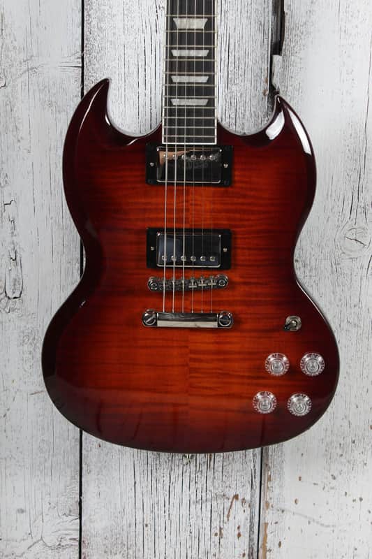 Epiphone SG Modern Figured Electric Guitar Mojave Burst with Gig Bag image 1