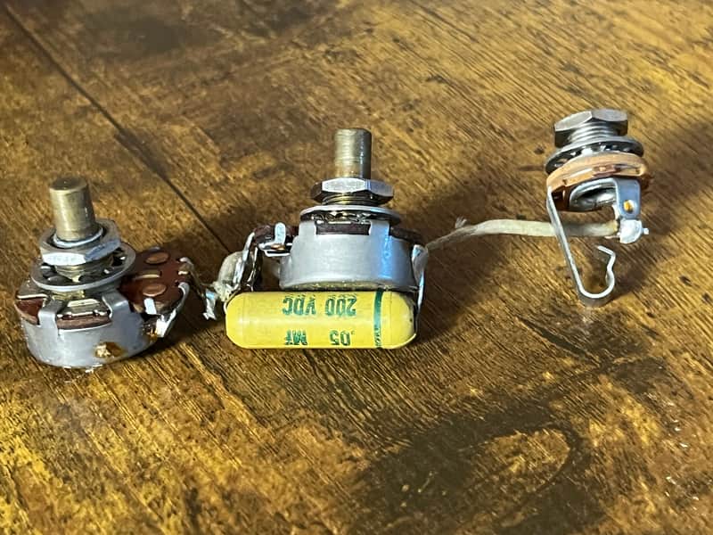 1960 set Fender guitar bass pots Precision Telecaster Duo Sonic image 1