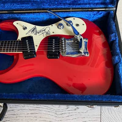 Mosrite Of California The Ventures Model Red Signed By Don Wilson Japan Vintage OHSC MIJ image 3