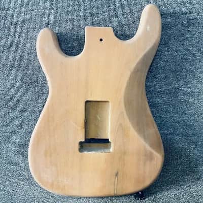 Unfinished Strat Style 6 String Guitar Body in Solid Wood image 6