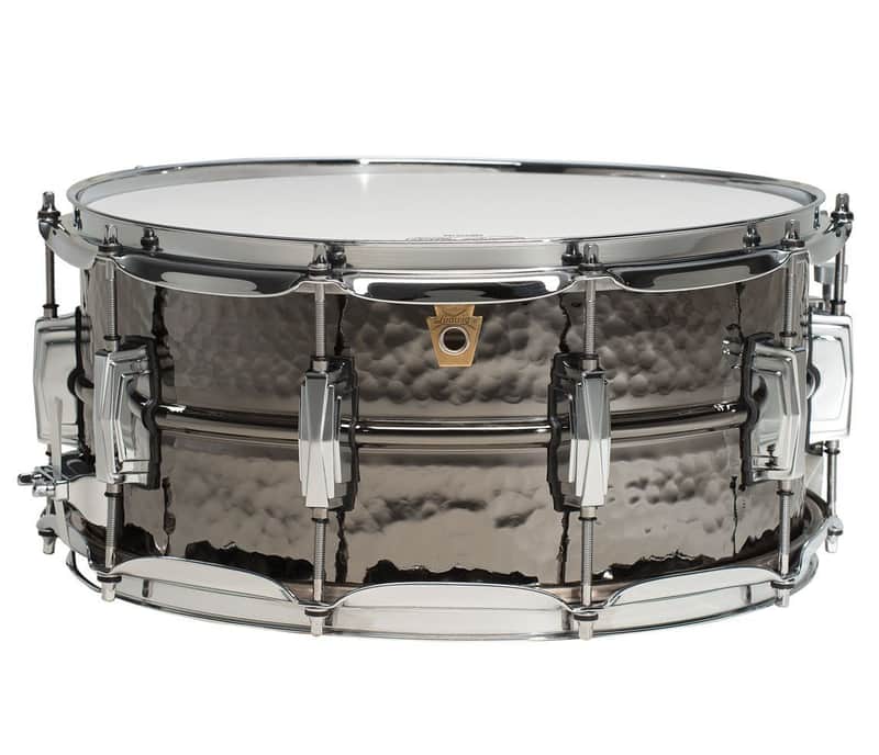 Ludwig LB417K Hammered Black Beauty 6.5x14" Brass Snare Drum image 1