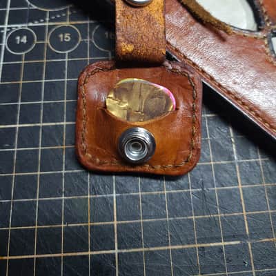The PickTag™ Handcrafted Full-Grain Leather Guitar Pick Holder image 6