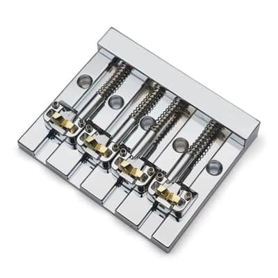 Chrome Roller Saddles Vintage 4 String Bass Bridge image 1
