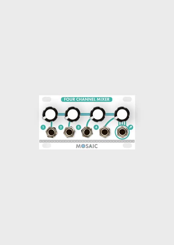 MOSAIC 1U FOUR CHANNEL MIXER WHITE : BRAND NEW :  [DETROIT MODULAR] image 1