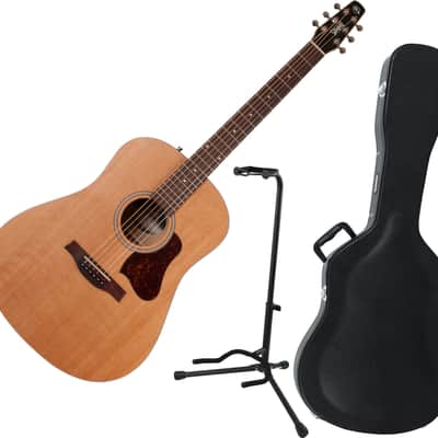 Seagull S6 Original Dreadnought Acoustic Guitar, Natural w/ Hard Case and Stand image 1