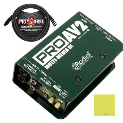 Radial Engineering ProAV2 Stereo Passive Multimedia Direct Box Bundle w/Pig Hog Mic Cable and Liquid Audio Polishing Cloth image 2