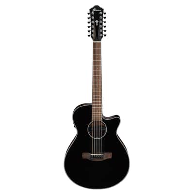 Ibanez AEG5012BK AEG 12-String Acoustic/Electric Guitar - Black image 2
