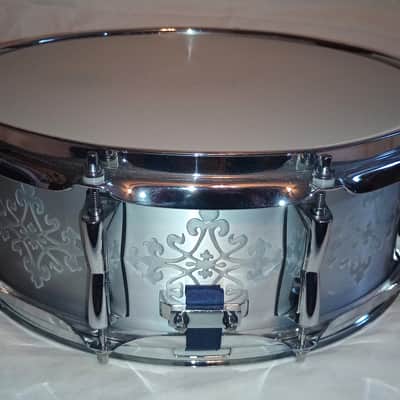 CUSTOM ENGRAVED ALUMINUM SNARE DRUM 14/10L - FREE SHIP TO C-USA! image 6