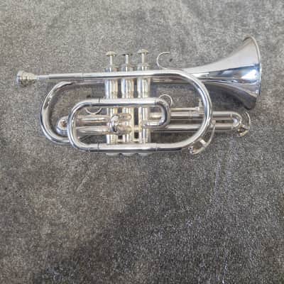 Besson Be1000 Silver Plate - Professional Cornet, Silver Plated - Good w/ Soft Case image 9
