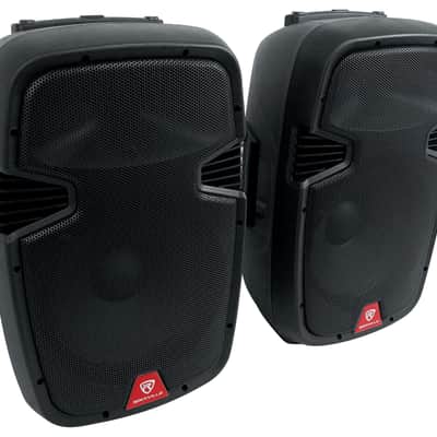 Rockville RAMSYS12 Pair 12" Battery Powered Pro Bluetooth DJ PA Speakers 2 Mics image 3