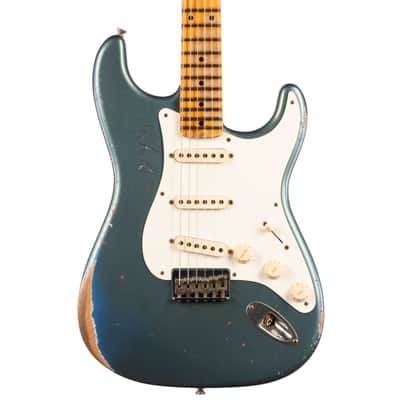 Fender Custom Shop 1956 Stratocaster Hardtail Heavy Relic Super Aged Lake Placid Blue (259) image 2