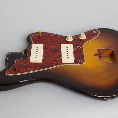 Fender  Jazzmaster Solid Body Electric Guitar (1960), ser. #47491, original brown tolex hard shell case. image 17