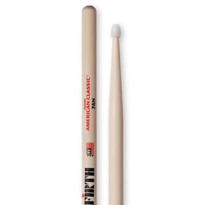 Vic Firth American Classic Drum Sticks, 7A, Nylon Tip, Pair image 1