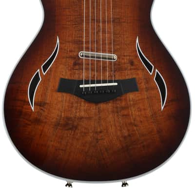 Taylor T5z Custom Acoustic-electric Guitar - Koa Shaded Edgeburst  Bundle with Taylor Renaissance 2.5 inch Guitar Strap - Medium Brown image 2