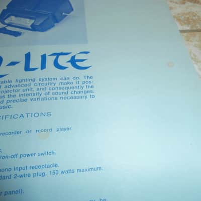 Vintage 1968 Ovation Freq-Lite Light System Flyer! Rare, Original Paperwork! image 2