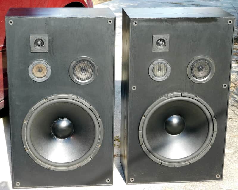 KLH 915B huge vintage stereo speakers w 15" woofers sealed acoustic suspension image 1